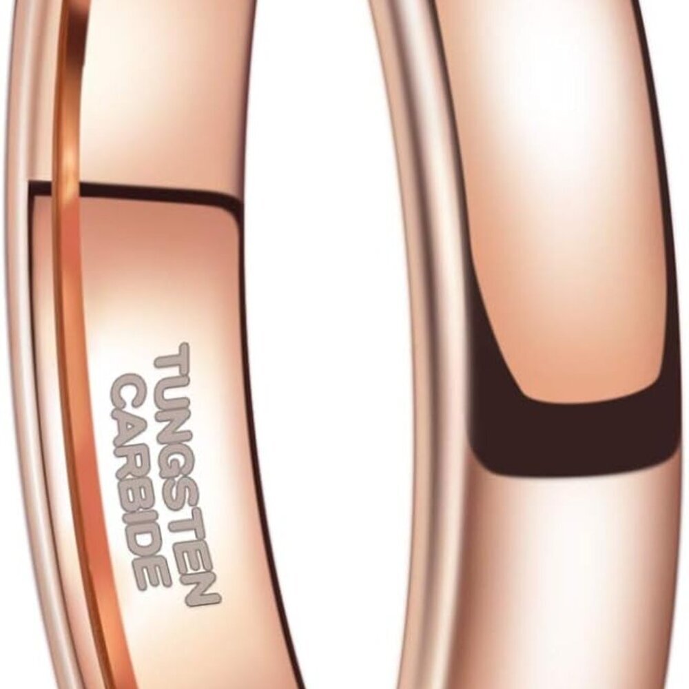 2mm 4mm 6mm Tungsten Wedding Bands Ring for Women Men Rose Gold Plated/Silver/24